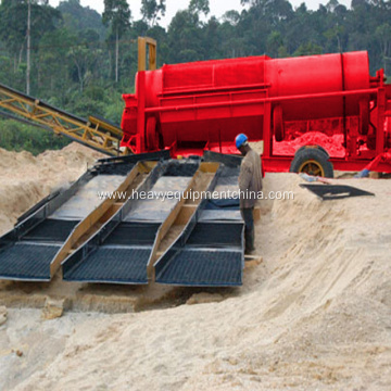 Alluvial Gold Ore Processing Mobile Trommel Washing Plant